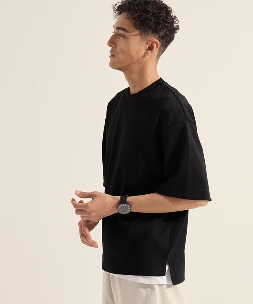 coca(coca)(コカ)の「ストレッチダンボールTシャツ(Tシャツ/カットソー・メンズ・ベージュ/ホワイト/ブラック/ブルー・XL/M/L)」の8枚目の写真