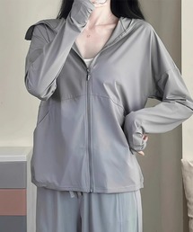 SEU（エスイーユー）の「【UVカット率 99.9%以上】着る日傘 長袖ラッシュガード UVカット 薄手 水着レディース体型カバー  日焼け止めパーカー  【指穴付き・フード付き】きれいめカジュアル（ラッシュガード）」