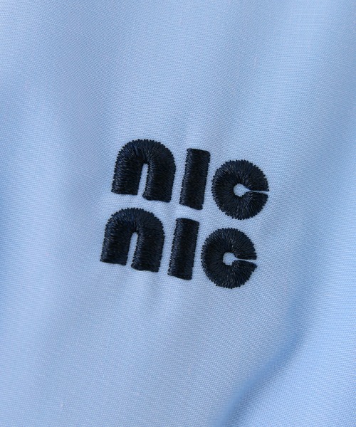 one after another NICE CLAUP（ワンアフターアナザーナイスクラップ）の「【-5㎏見え】バックレースアップシャツチュニック（シャツ/ブラウス・レディース・サックスブルー系/サックスブルー/オフホワイト・FREE）」の7枚目の写真