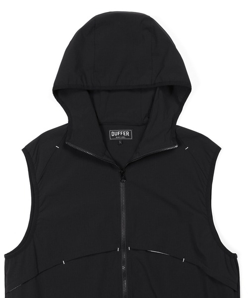 The Duffer 黒 ダウンベスト Lサイズ ローレンス パッファー ベスト ブラックレーベル(2804MB