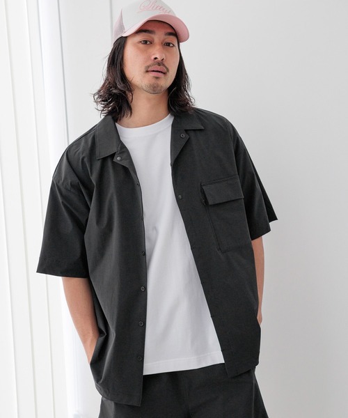 HEREIAM（ヘレイアム）の「【HEREIAM MEN】花粉も雨もこれで解決！撥水/マルチフェイスシャツ（シャツ/ブラウス・メンズ・カモフラージュ/ブラック/ブルー系/レオパード・MEDIUM/LARGE）」の2枚目の写真