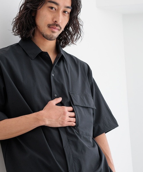 HEREIAM（ヘレイアム）の「【HEREIAM MEN】花粉も雨もこれで解決！撥水/マルチフェイスシャツ（シャツ/ブラウス・メンズ・カモフラージュ/ブラック/ブルー系/レオパード・MEDIUM/LARGE）」の11枚目の写真