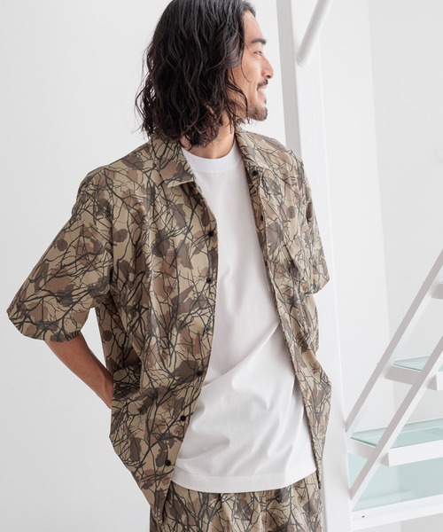 HEREIAM（ヘレイアム）の「【HEREIAM MEN】花粉も雨もこれで解決！撥水/マルチフェイスシャツ（シャツ/ブラウス・メンズ・カモフラージュ/ブラック/ブルー系/レオパード・MEDIUM/LARGE）」の14枚目の写真