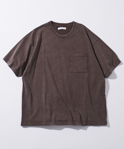 FREAK'S STORE(フリークスストア)の「リラックスフィット パウダー加工 ショートスリーブTシャツ(Tシャツ/カットソー・メンズ・ブラウン/レッド/ネイビー/パープル/チャコールグレー・MEDIUM/LARGE/SMALL)」の2枚目の写真