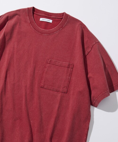 FREAK'S STORE(フリークスストア)の「リラックスフィット パウダー加工 ショートスリーブTシャツ(Tシャツ/カットソー・メンズ・ブラウン/レッド/ネイビー/パープル/チャコールグレー・MEDIUM/LARGE/SMALL)」の5枚目の写真