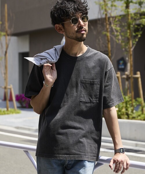 FREAK'S STORE(フリークスストア)の「リラックスフィット パウダー加工 ショートスリーブTシャツ(Tシャツ/カットソー・メンズ・ブラウン/レッド/ネイビー/パープル/チャコールグレー・MEDIUM/LARGE/SMALL)」の21枚目の写真