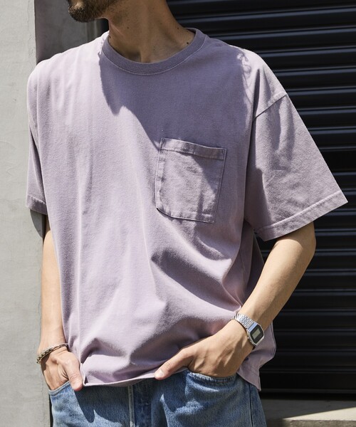 FREAK'S STORE(フリークスストア)の「リラックスフィット パウダー加工 ショートスリーブTシャツ(Tシャツ/カットソー・メンズ・ブラウン/レッド/ネイビー/パープル/チャコールグレー・MEDIUM/LARGE/SMALL)」の16枚目の写真
