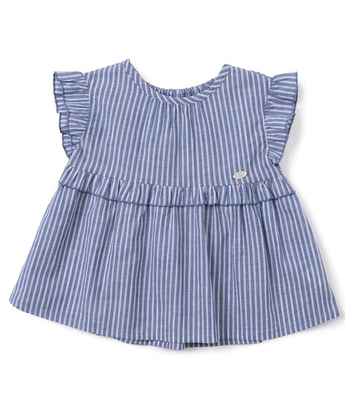 apres les cours（アプレレクール）の「【WEB限定/ジュニア対応】カラフルチュニック（チュニック・キッズ・オフホワイト/その他3/ストライプ/サーモンピンク・90/100/110/120/80/130/140）」の4枚目の写真