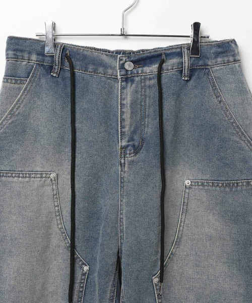 LAND MUSEUM(ランドミュージアム)の「LAND MUSEUM/バーミューダデニム(デニムパンツ・メンズ・ブラック/ブルー・FREE)」の4枚目の写真