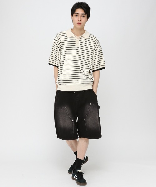 LAND MUSEUM(ランドミュージアム)の「LAND MUSEUM/バーミューダデニム(デニムパンツ・メンズ・ブラック/ブルー・FREE)」の15枚目の写真