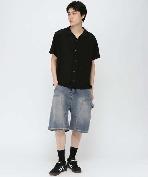 LAND MUSEUM(ランドミュージアム)の「LAND MUSEUM/バーミューダデニム(デニムパンツ・メンズ・ブラック/ブルー・FREE)」の21枚目の写真