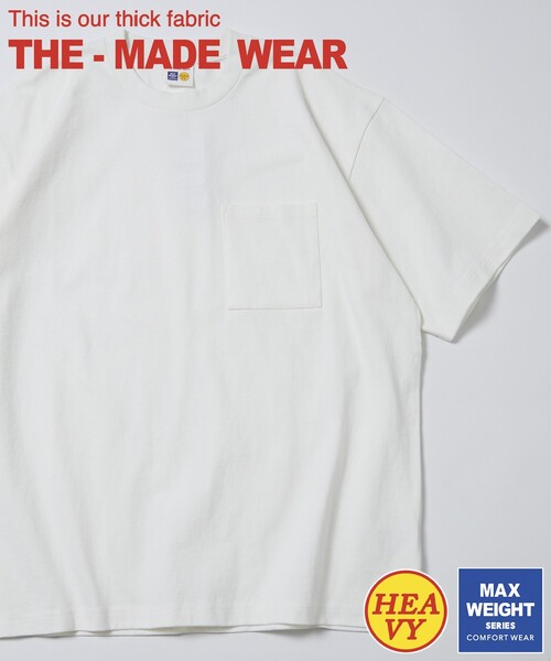 FREAK'S STORE(フリークスストア)の「HEAVY WEIGHT / ヘビーウェイト ショートスリーブクルーネック ポケットTシャツ/10.5オンス(Tシャツ/カットソー・メンズ・その他9/チャコールグレー/ブラック/ワインレッド/ベージュ/ライトグレー/ホワイト・LARGE/MEDIUM/SMALL)」の2枚目の写真
