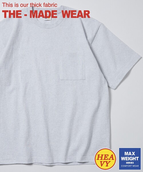 FREAK'S STORE(フリークスストア)の「HEAVY WEIGHT / ヘビーウェイト ショートスリーブクルーネック ポケットTシャツ/10.5オンス(Tシャツ/カットソー・メンズ・その他9/チャコールグレー/ブラック/ワインレッド/ベージュ/ライトグレー/ホワイト・LARGE/MEDIUM/SMALL)」の9枚目の写真