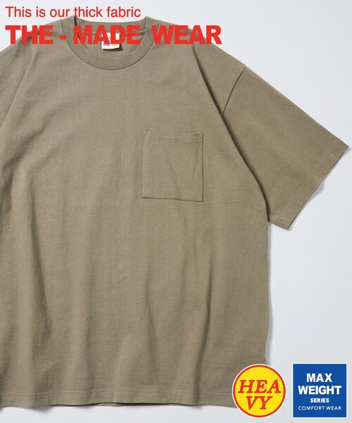 FREAK'S STORE(フリークスストア)の「HEAVY WEIGHT / ヘビーウェイト ショートスリーブクルーネック ポケットTシャツ/10.5オンス(Tシャツ/カットソー・メンズ・その他9/チャコールグレー/ブラック/ワインレッド/ベージュ/ライトグレー/ホワイト・LARGE/MEDIUM/SMALL)」の10枚目の写真