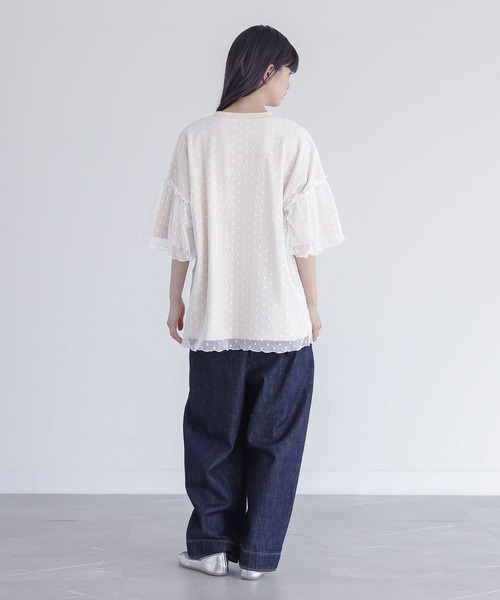 somari imagination(ソマリ イマジネーション)の「【機能素材】『チュールドッキングカットソー』(Tシャツ/カットソー・レディース・チャコール/ベージュ・2/1)」の15枚目の写真
