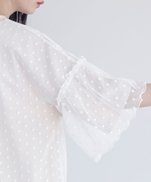 somari imagination(ソマリ イマジネーション)の「【機能素材】『チュールドッキングカットソー』(Tシャツ/カットソー・レディース・チャコール/ベージュ・2/1)」の21枚目の写真