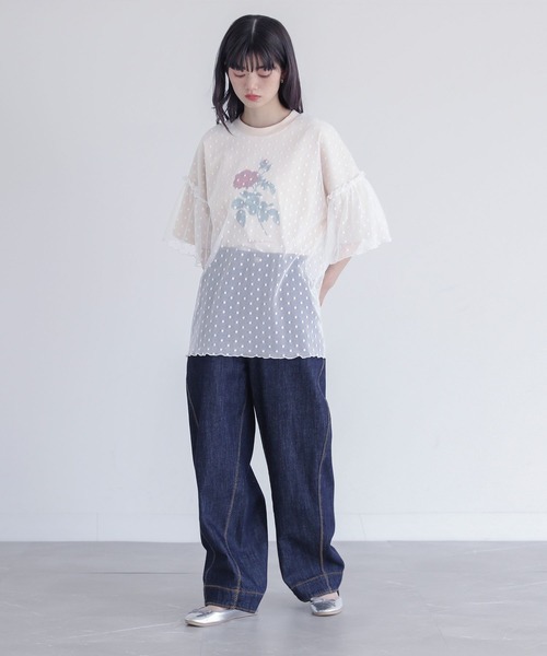 somari imagination(ソマリ イマジネーション)の「【機能素材】『チュールドッキングカットソー』(Tシャツ/カットソー・レディース・チャコール/ベージュ・2/1)」の19枚目の写真
