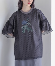 somari imagination（ソマリ イマジネーション）の「【機能素材】『チュールドッキングカットソー』（Tシャツ/カットソー）」