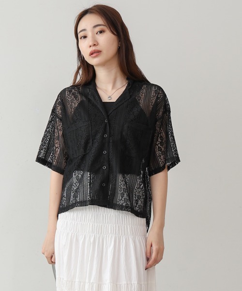 Bab(バブ)の「レースブラウス(シャツ/ブラウス・レディース・ホワイト系その他/ブラック・M)」の22枚目の写真
