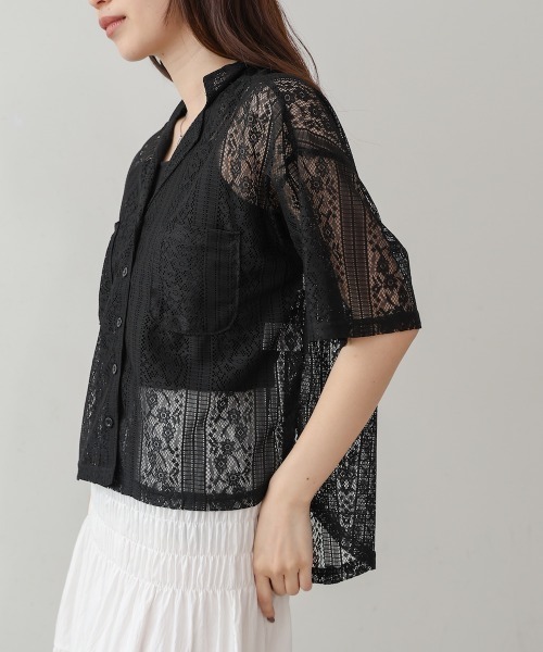 Bab(バブ)の「レースブラウス(シャツ/ブラウス・レディース・ホワイト系その他/ブラック・M)」の19枚目の写真
