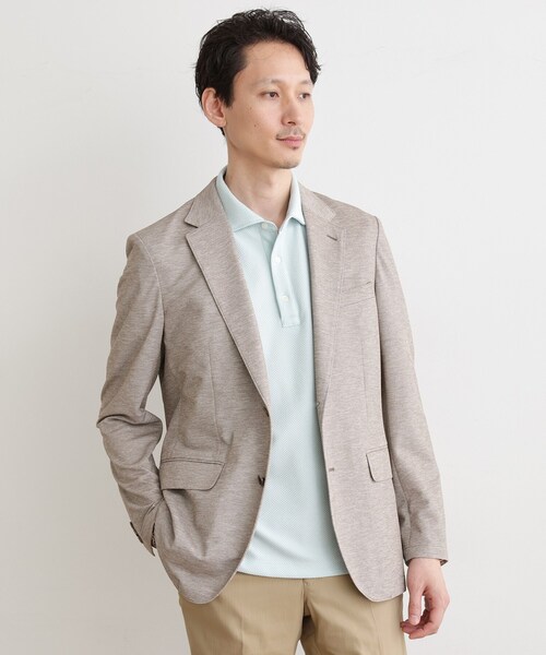 TAKEO KIKUCHI(タケオキクチ)の「ドライカノコ ジャケット(テーラードジャケット・メンズ・ブルー/サンドベージュ/ネイビー/チャコールグレー・04/02/03/01/05)」の2枚目の写真