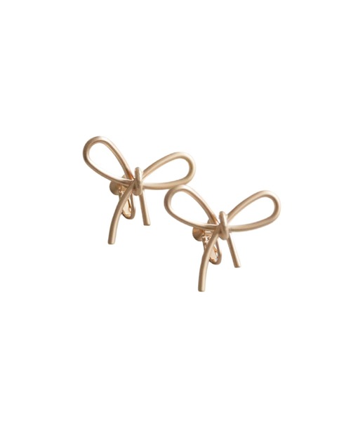 antiqua（アンティカ）の「マットリボンイヤリング（イヤリング・レディース・ゴールド/ブラック/シルバー・フリー）」の17枚目の写真