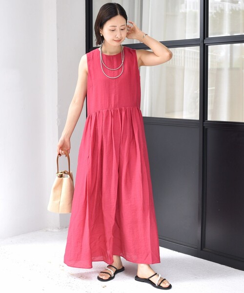 セール！国内配送 ルージュ レトロ可愛 ノースリーブ ワンピース Amulet｜【Amulet】ノースリーブワンピース | Rakuten Fashion