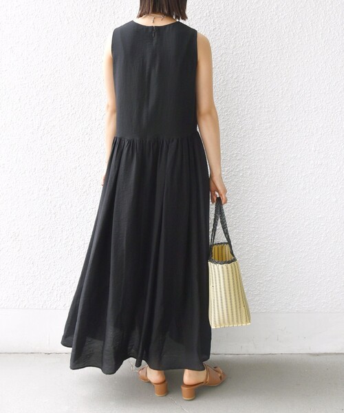 【✨本日限定価格✨】ダーマコレクション ノースリーブワンピース L シルク混 ダーマコレクション ノースリーブワンピース L シルク混