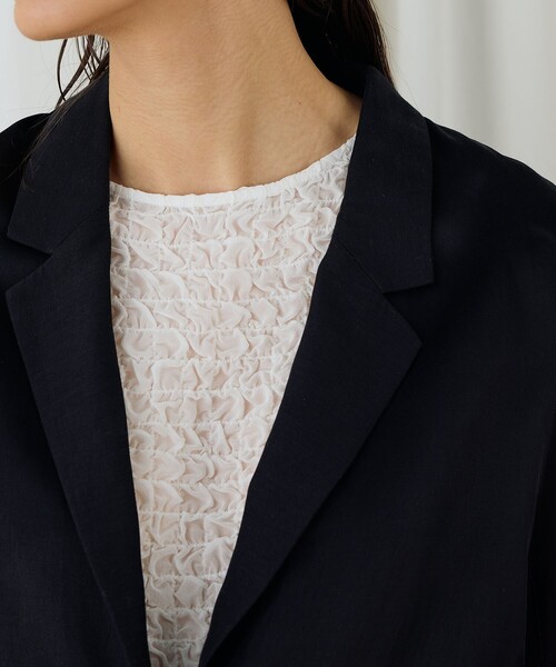 ソフトサテン ハーフスリーブジャケット（テーラードジャケット）｜DES