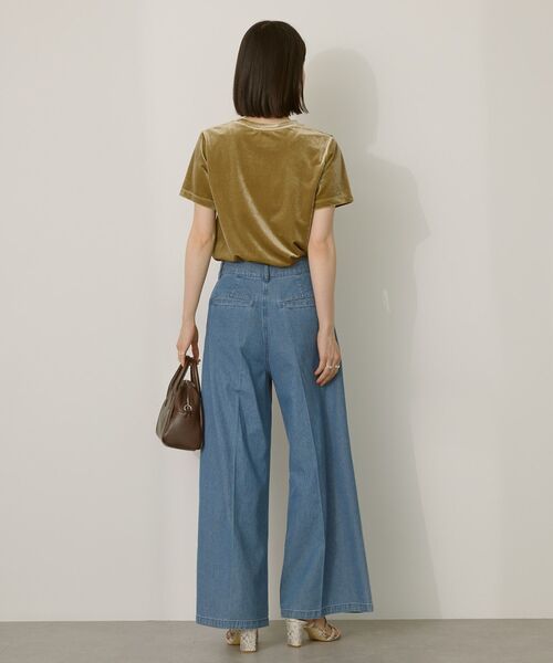AMERICAN HOLIC(アメリカンホリック)の「ベロアTシャツ(Tシャツ/カットソー・レディース・チャコールグレー/ホワイト系その他2/オリーブ・M/L)」の13枚目の写真