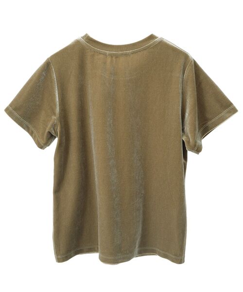 AMERICAN HOLIC(アメリカンホリック)の「ベロアTシャツ(Tシャツ/カットソー・レディース・チャコールグレー/ホワイト系その他2/オリーブ・M/L)」の15枚目の写真