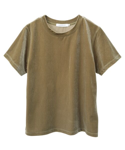AMERICAN HOLIC(アメリカンホリック)の「ベロアTシャツ(Tシャツ/カットソー・レディース・チャコールグレー/ホワイト系その他2/オリーブ・M/L)」の22枚目の写真