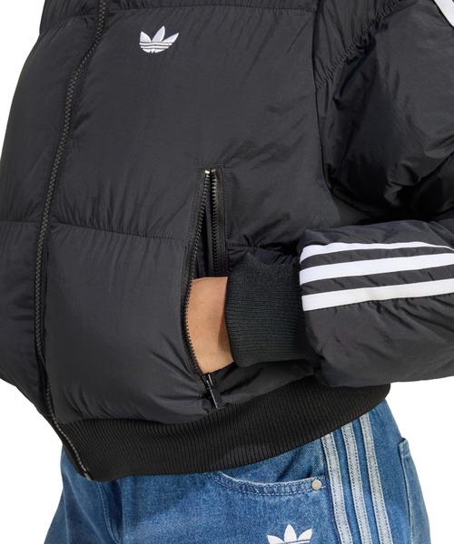 激美品❗️アディダス ブラック ショートダウンジャケット adidas ADICOLOR CROPPED SYNTHETIC DOWN PUFFER / アディダス アディ