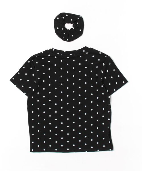 UP START(アップスタート)の「【LAMPOON】ドットTシャツシュシュセット(Tシャツ/カットソー・レディース・ブラック/ホワイト・FREE)」の5枚目の写真