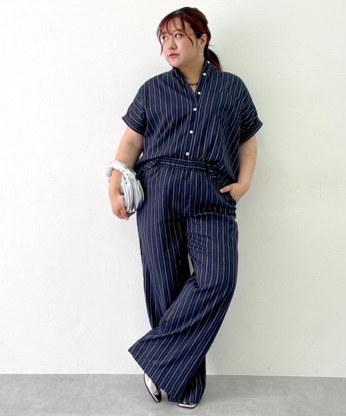 トップス フレンチスリーブデザインカットソー＜大きいサイズ有＞シックスタイル フレンチスリーブデザインカットソー＜大きいサイズ有＞シック