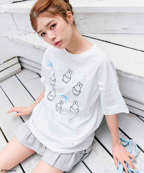 セール】miffy ribbon Big T（Tシャツ/カットソー）｜OLIVE des