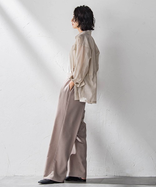 la.f…(ラエフ)の「ポケット付きシアーシャツジャケット≪洗濯機で洗える≫(シャツ/ブラウス・レディース・ホワイト/ベージュ/ブラック・9号/7号)」の9枚目の写真