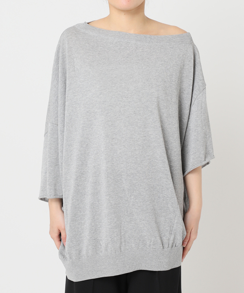 CITYSHOP(シティーショップ)の「“O”COTTON NAYLON T-SHIRT:ニット(ニット/セーター・レディース・グレー/ブラック/オレンジ・FREE)」の19枚目の写真