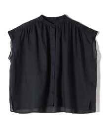 SHIPS Primary Navy Label:〈手洗い可能〉ラミー フレンチ スリーブ ブラウス