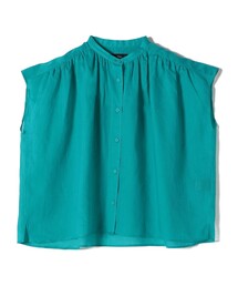 SHIPS Primary Navy Label:〈手洗い可能〉ラミー フレンチ スリーブ ブラウス