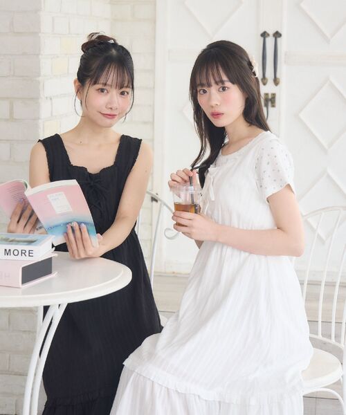 RETRO GIRL（レトロガール）の「リボンレースロングOP（ワンピース・レディース・ナチュラル/ホワイト/ブラック・FREE）」の15枚目の写真