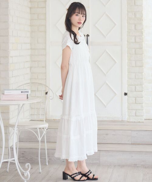 RETRO GIRL（レトロガール）の「リボンレースロングOP（ワンピース・レディース・ナチュラル/ホワイト/ブラック・FREE）」の18枚目の写真