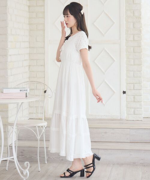 RETRO GIRL（レトロガール）の「リボンレースロングOP（ワンピース・レディース・ナチュラル/ホワイト/ブラック・FREE）」の19枚目の写真