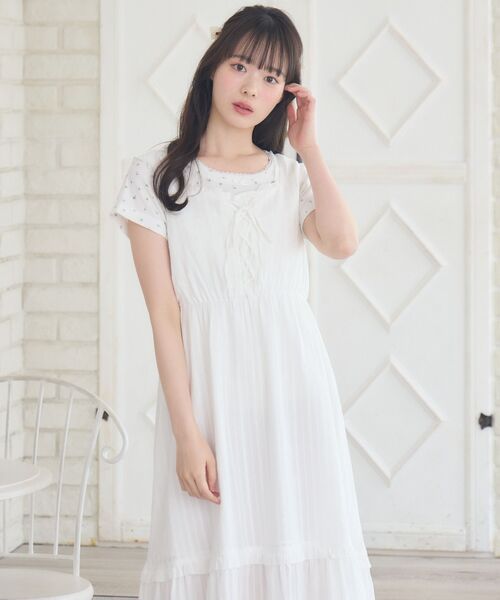 RETRO GIRL（レトロガール）の「リボンレースロングOP（ワンピース・レディース・ナチュラル/ホワイト/ブラック・FREE）」の21枚目の写真