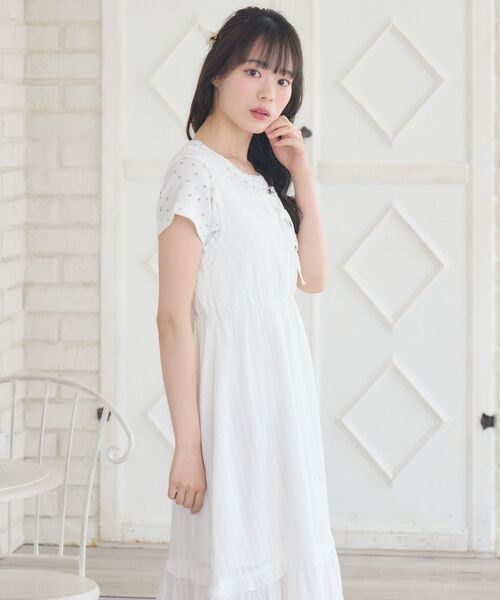 RETRO GIRL（レトロガール）の「リボンレースロングOP（ワンピース・レディース・ナチュラル/ホワイト/ブラック・FREE）」の22枚目の写真