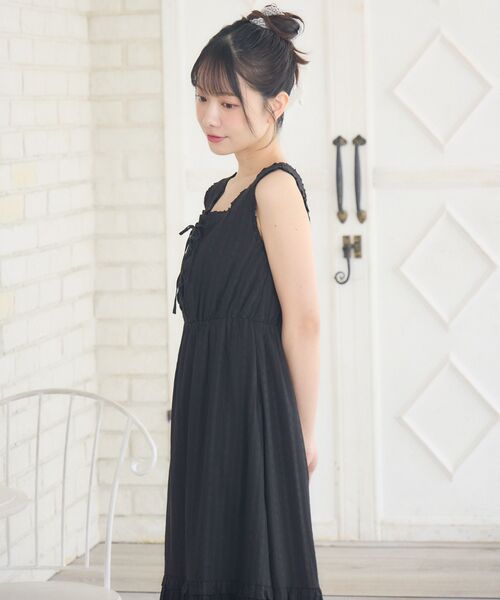 RETRO GIRL（レトロガール）の「リボンレースロングOP（ワンピース・レディース・ナチュラル/ホワイト/ブラック・FREE）」の7枚目の写真