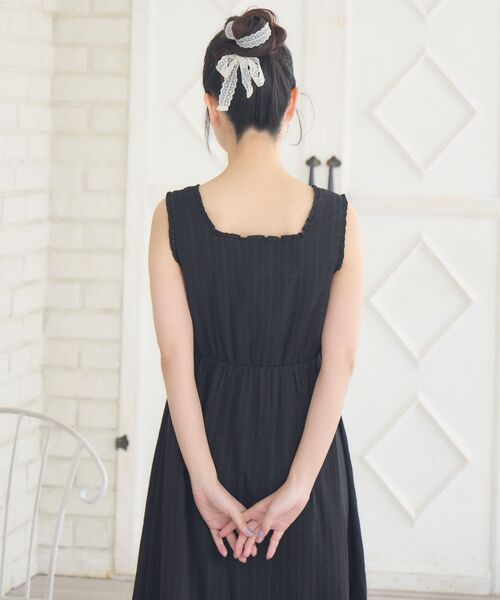 RETRO GIRL（レトロガール）の「リボンレースロングOP（ワンピース・レディース・ナチュラル/ホワイト/ブラック・FREE）」の8枚目の写真