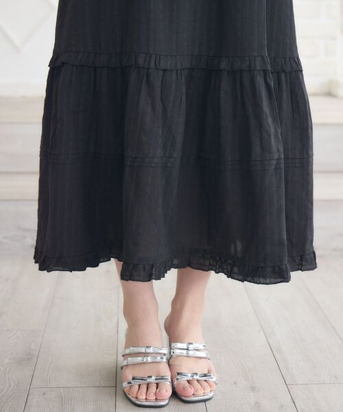 RETRO GIRL（レトロガール）の「リボンレースロングOP（ワンピース・レディース・ナチュラル/ホワイト/ブラック・FREE）」の12枚目の写真