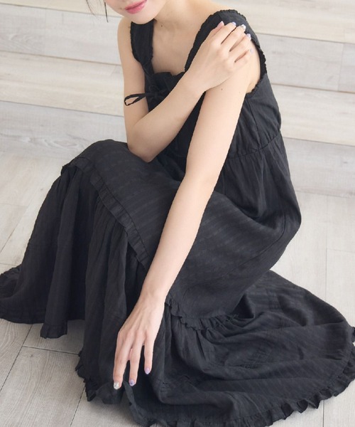 RETRO GIRL（レトロガール）の「リボンレースロングOP（ワンピース・レディース・ナチュラル/ホワイト/ブラック・FREE）」の3枚目の写真