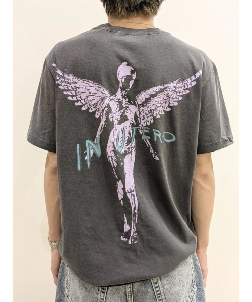 643 glamb NY stadium JKT リバーシブル　Nirvana GOOD ROCK SPEED/グッドロックスピード】ROCK LONG Tシャツ